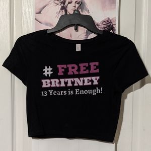 #FreeBritney Britney Spears 13 Years Is Enough Cropped Babydoll T-Shirt